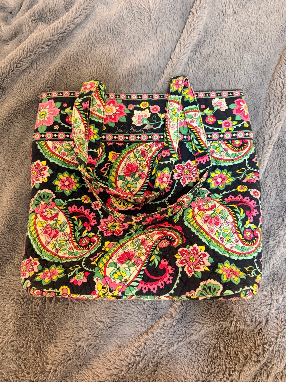 Vera Bradley Petal Paisley Quilted Tote Bag Retired Pattern